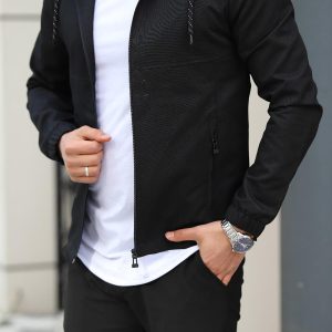 Desenli Düz Renk Slim Fit Yağmurluk