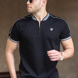 Erkek Siyah Polo Yaka Tişört 9281