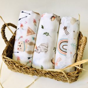 3 Adet Çok Amaçlı Müslin Bezi Örtü Battaniye