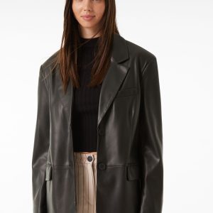 Suni Deri Oversize Blazer