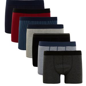 Erkek Çok Renkli 7'li Paket Ekonomik Boxer