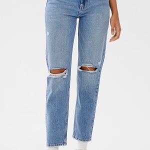 Distressed Mom Fit Jean