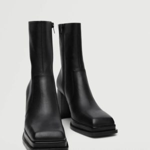 Topuklu Deri Yarım Bot