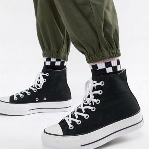 Yüksek Taban Canvas Platform Spor Ayakkabı