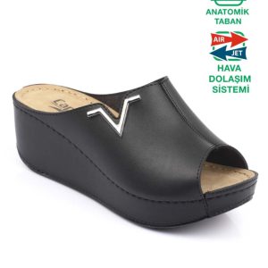 Capone 6145 Kadın Platform V Toka Terlik