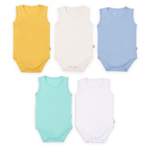Erkek Askılı Düz Çıtçıtlı Body 5 Li Set 2-5 Yaş Ar