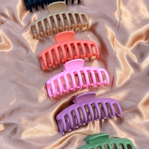 6’lı Büyük Boy Renkli Kaydırmaz Mandal Toka Seti