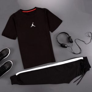 Unisex Siyah Jumpman Eşofman Takımı