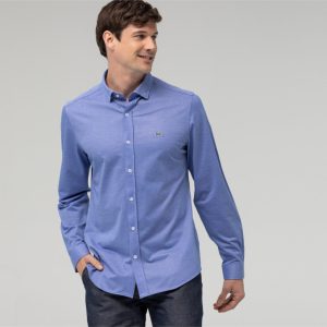 Erkek Slim Fit Mavi Gömlek CH0157
