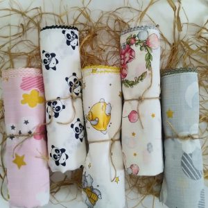 5 Adet Çok Amaçlı Müslin Bebek Battaniyesi