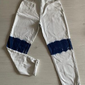 Dizi Baskılı Mom Jeans
