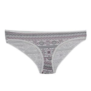 Asm0008 Kadın  Ekru Kilim Desen Bikini Külot