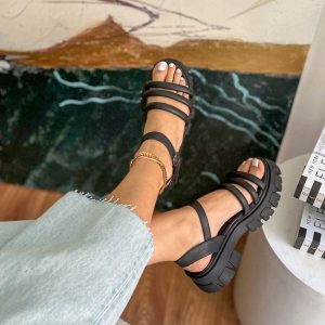 Tonis Kadın Yumuşak Pedli Sandalet Siyah