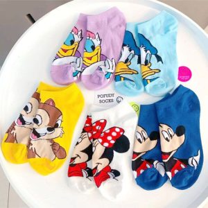 5 Çift Kadın Sevimli Disney Karakterleri Batik Çorap Seti