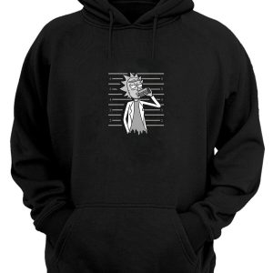 Unisex Rick And Morty Baskılı Siyah Normal Kalıp Sweatsh