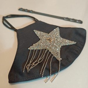 Yıkanabilir Çift Katlı Taşlı Kumaş Maske ts106