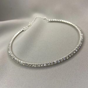 Su Yolu Taşlı Choker Tasma Kolye