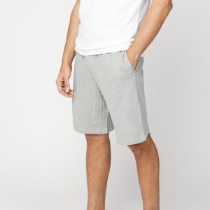 Erkek Gri Melanj Slim Fit Günlük Rahat Şort Ince Kumaş