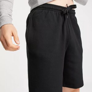 Erkek Siyah Slim Fit Günlük Rahat Şort