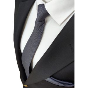 Antrasit Gri Renginde Armürlü Dokuma Kravat