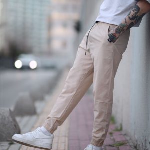 Erkek Paraşüt Kumaş Paçası Lastikli Jogger
