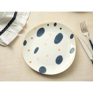 Coastal Spot Porselen Pasta Tabağı 20 Cm Mavi-beyaz