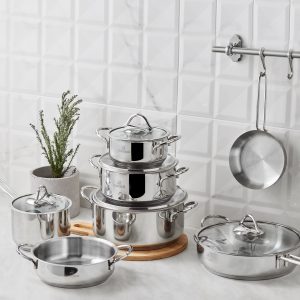 Ada 12 Parça Çelik Tencere Seti