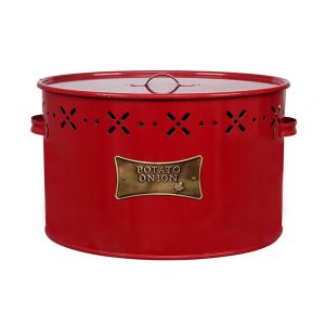 2 Bölmeli Plakalı Patates Soğan Saklama Kabı