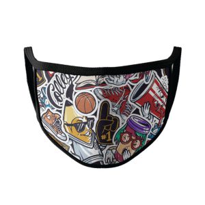 Yıkanabilir Baskılı Çift Katlı Maske