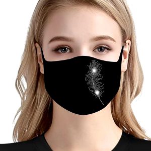 Yıkanabilir Swarovski Taş Baskılı  Maske