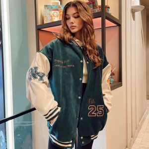 Yeşil Crystal 1989 Oversize Polar Kolej Ceket