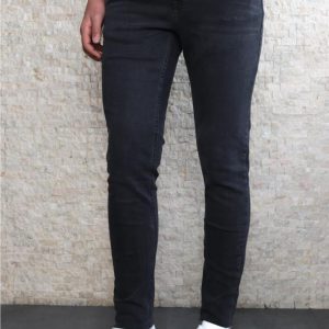 Collezıone Jeffrey Taşlamalı Slim Fit Antrasit Kot Panto