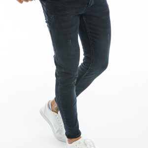 Erkek Jeans Skinny Fit Likralı Black Tırnaklı