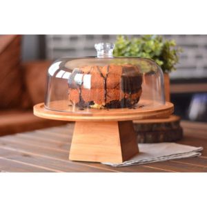 Tucas Akrilik Kapakli Ayaklı Kek Fanusu