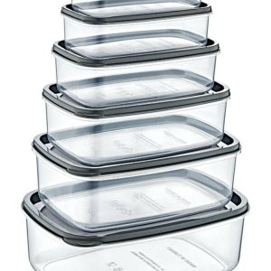 6 Lı Dikdörtgen Sweet Şeffaf Saklama Kabı Seti