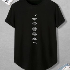 Ayın Evreleri Baskılı Tshirt