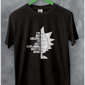 Unisex Siyah Rick And Morty T-shirt