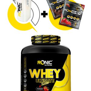 Ultimate Whey Protein Tozu Çilek Aromalı 2270 gr + 3 Adet