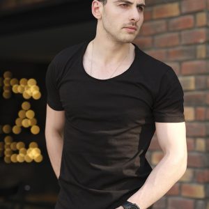 Crash Açık Yaka Slim Fit Tshirt