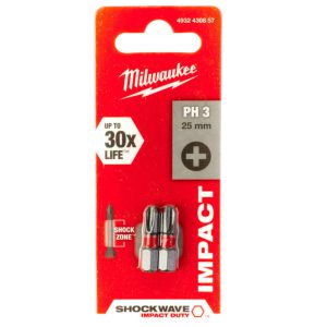 4932430857 Bits Uç Ph3 25 mm 2'li Pkt Shockwave