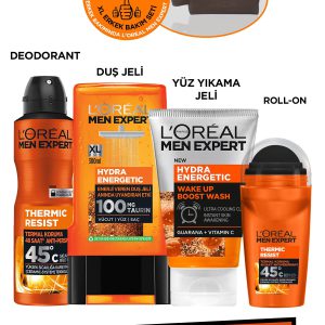 Xl Erkek Bakım Seti Hydra Energetic Duş Jeli+yüz Yıkama