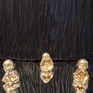 3'lü Gold Renkli Buda Biblo (görmedim, Duymadım, Bilmiyorum)