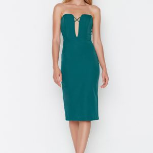 Yeşil Yaka Detaylı Elbise TPRSS22EL2310