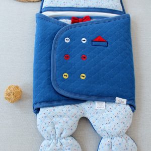 Double Face Erkek Bebek Ayaklı Kundak