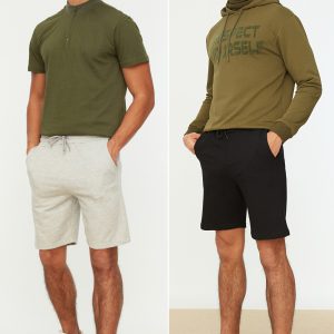 Çok Renkli Erkek Regular Fit 2'li Paket Şort & Bermuda TM