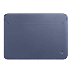 WIWU Skin Pro II PU Leather Sleeve For MacBook 16", Navy Bl