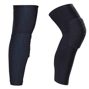 2 Piece Knee Pads Professional Black Sports Porective Suppo