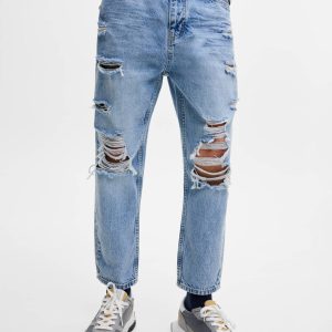 Distressed Detaylı Relaxed Fit Jean
