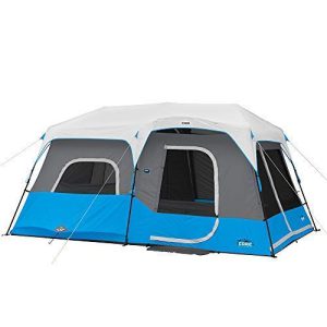 Cabin Tent 9 Person Lighted Instant Grey/Blue 40062 Core Eq
