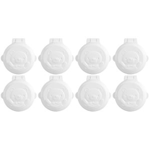 Toddmomy 8pcs White Covers Pressing Car Key Security Washin